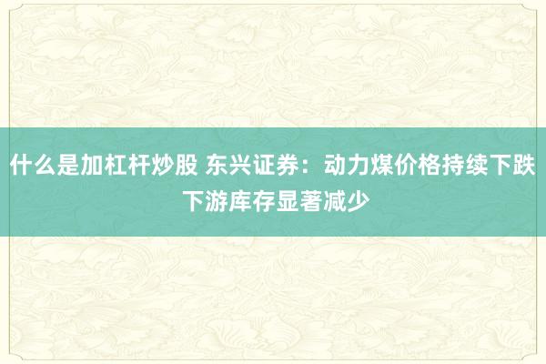 什么是加杠杆炒股 东兴证券：动力煤价格持续下跌 下游库存显著减少