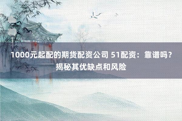 1000元起配的期货配资公司 51配资：靠谱吗？揭秘其优缺点和风险